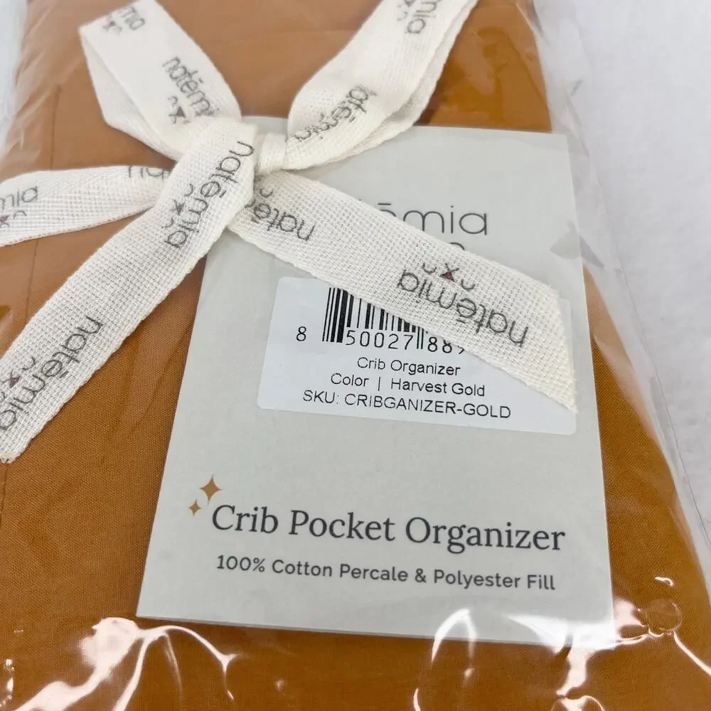 Natemia Crib Bed Pocket Organizer Harvest Gold New
